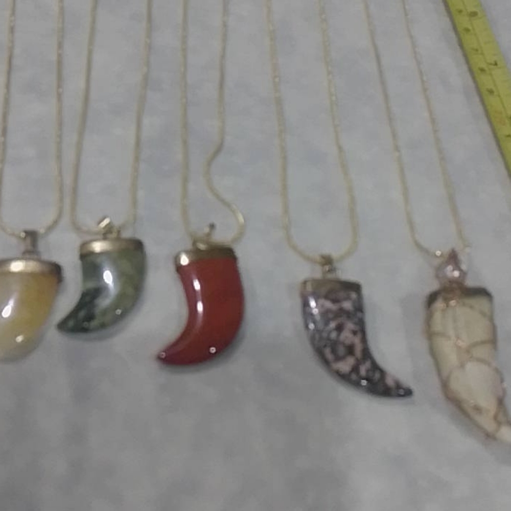 5---Genuine Gemstone's & Shell Necklace's!